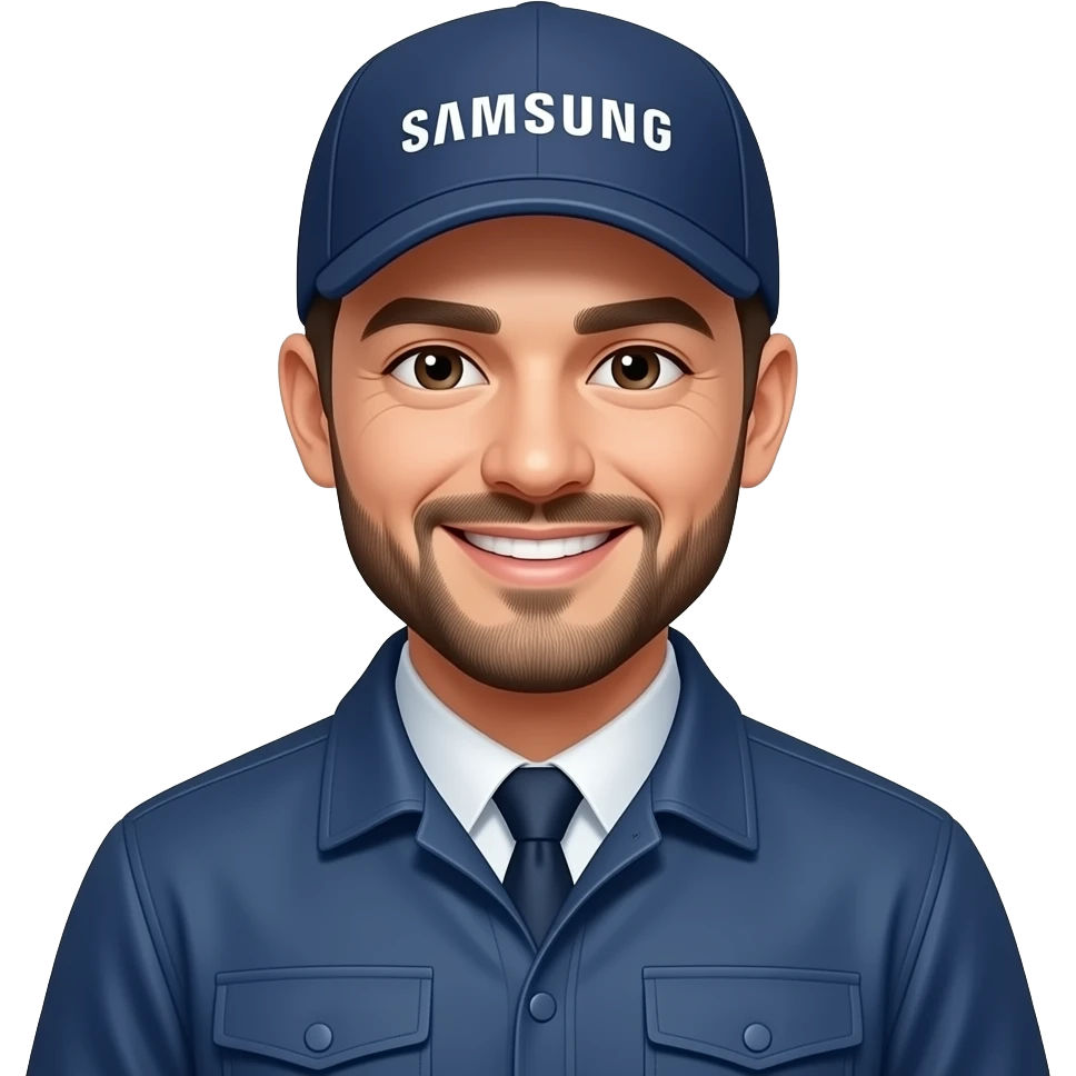 samsung worker smiling emoji