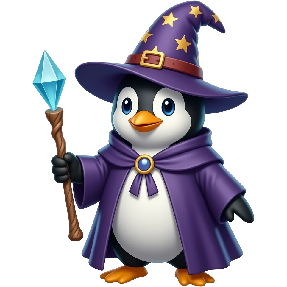 Penguin Wizard emoji