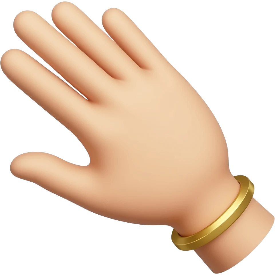 Elde gözüken Kolda bilezik emoji