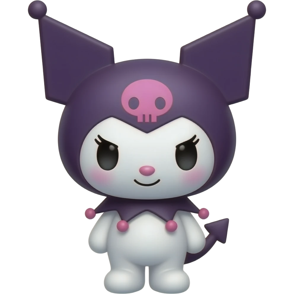 kuromi purple. standing up emoji