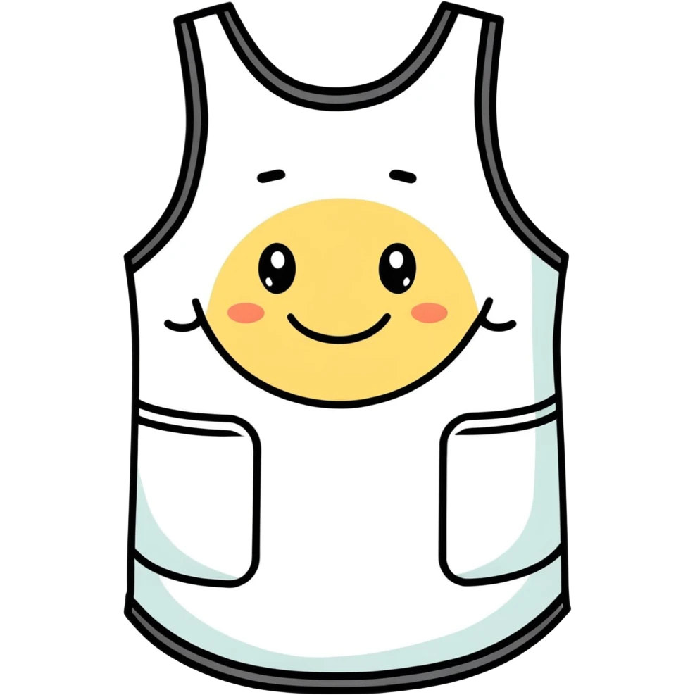 A happy face medical tank  emoji