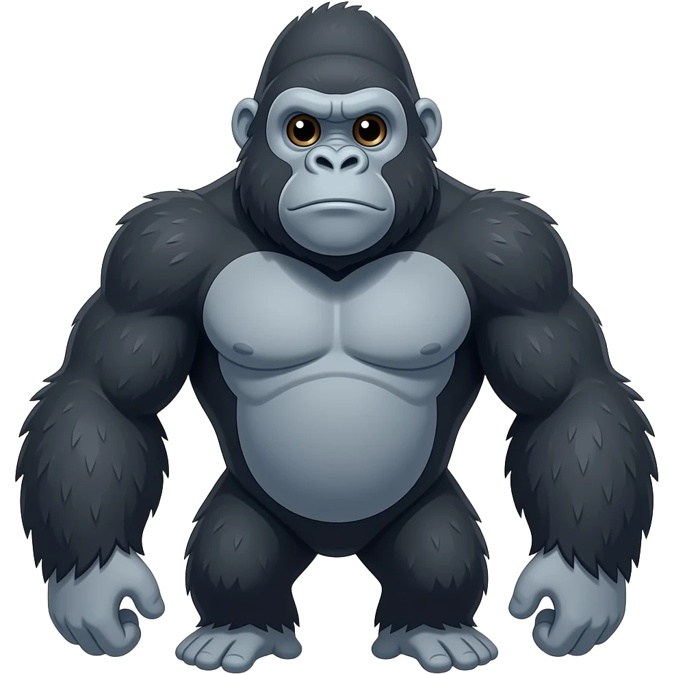 Cartoon gorilla emoji
