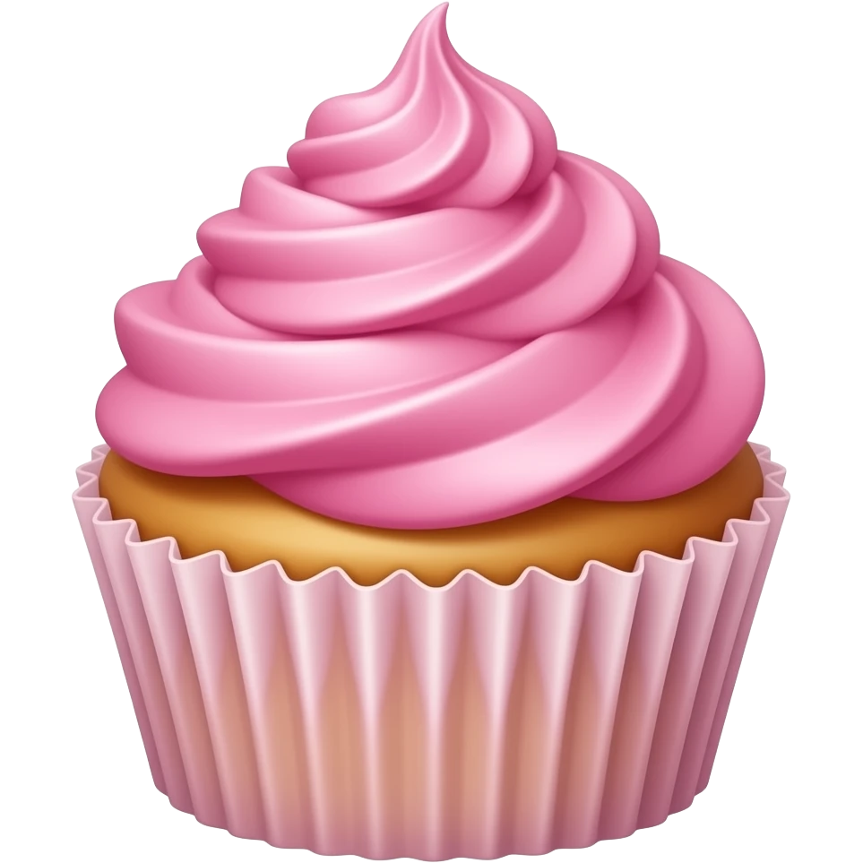 Cupcake with pink icing emoji