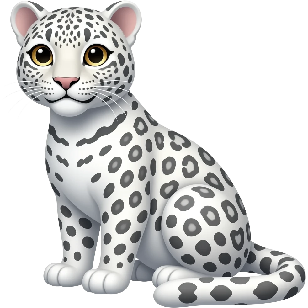 white leopord sit emoji