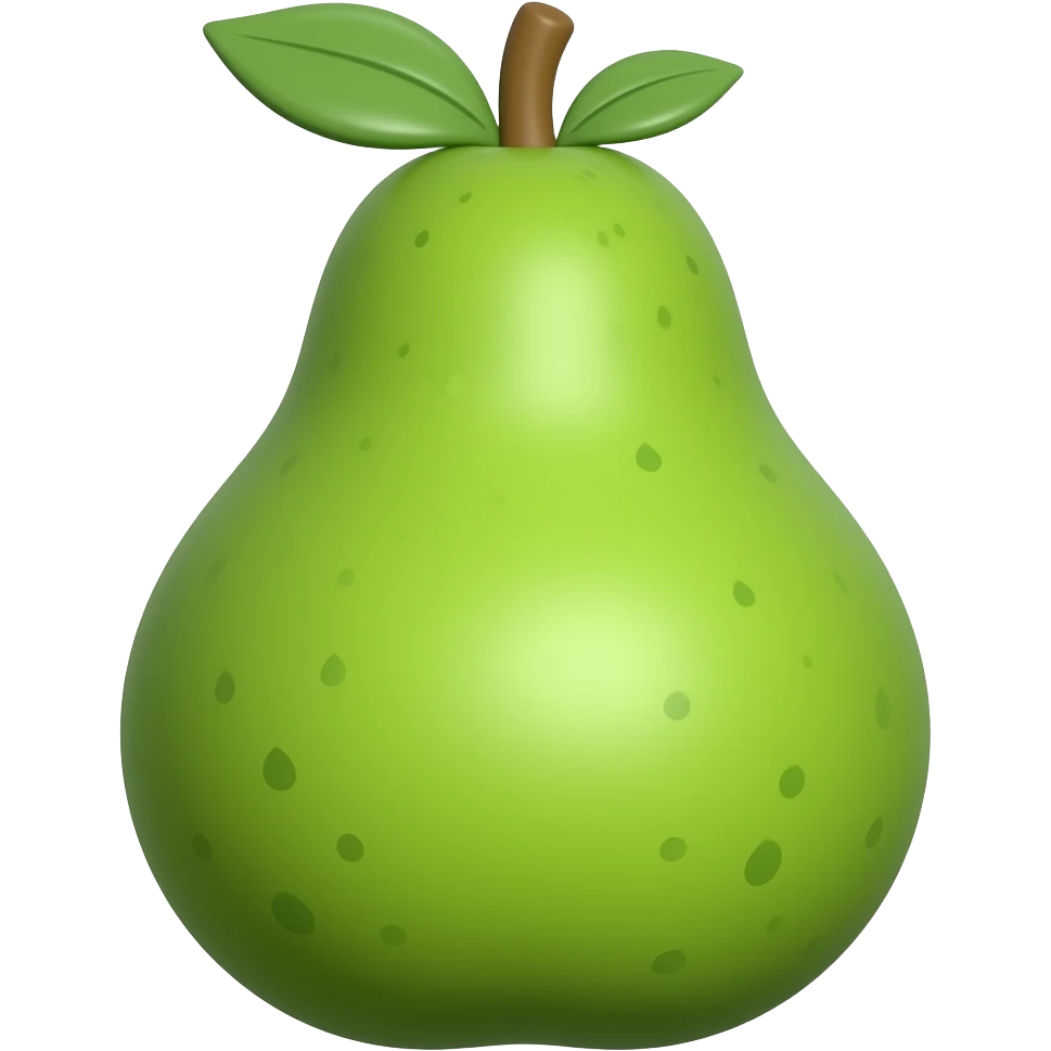 green pear toy emoji