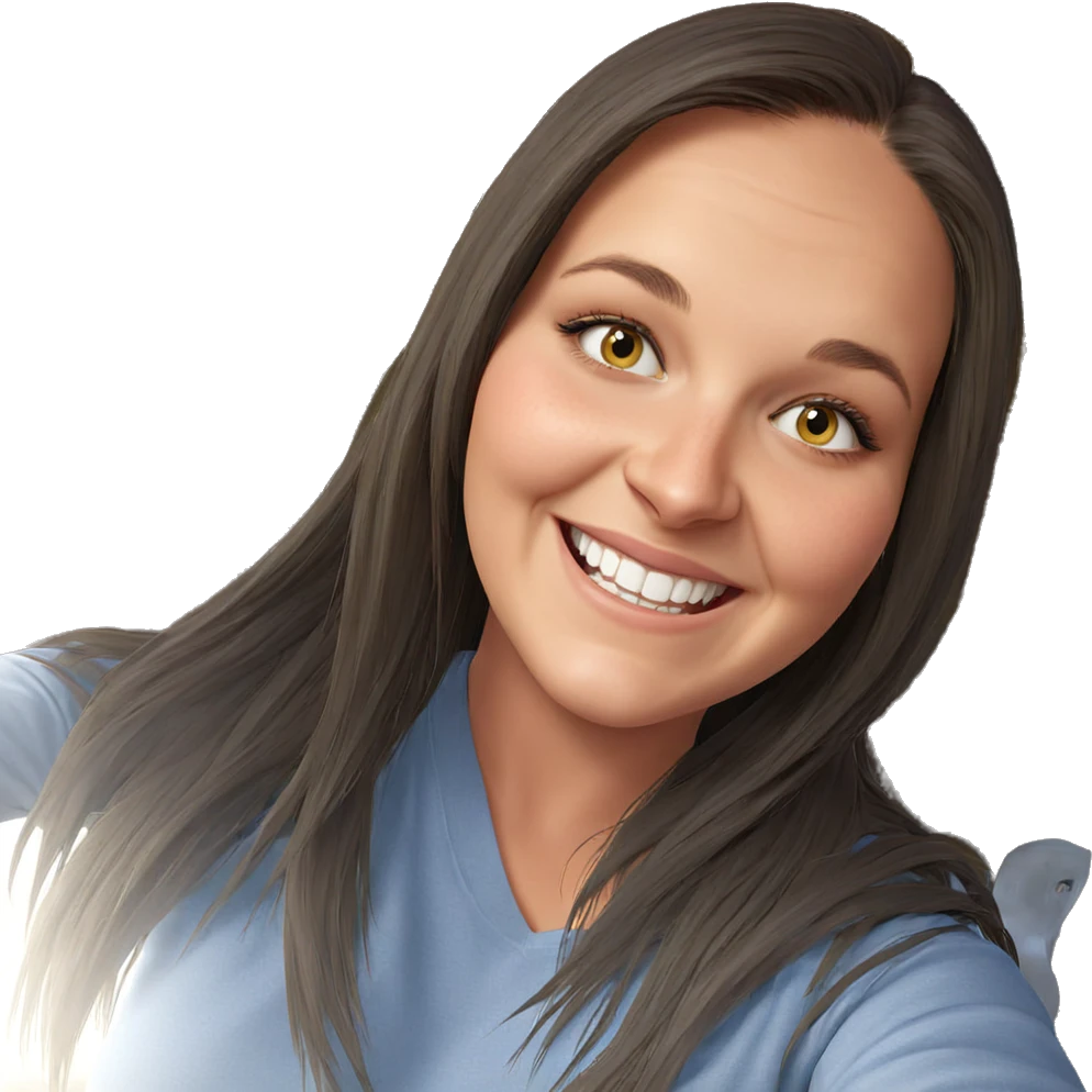 smiling girl with long hair emoji