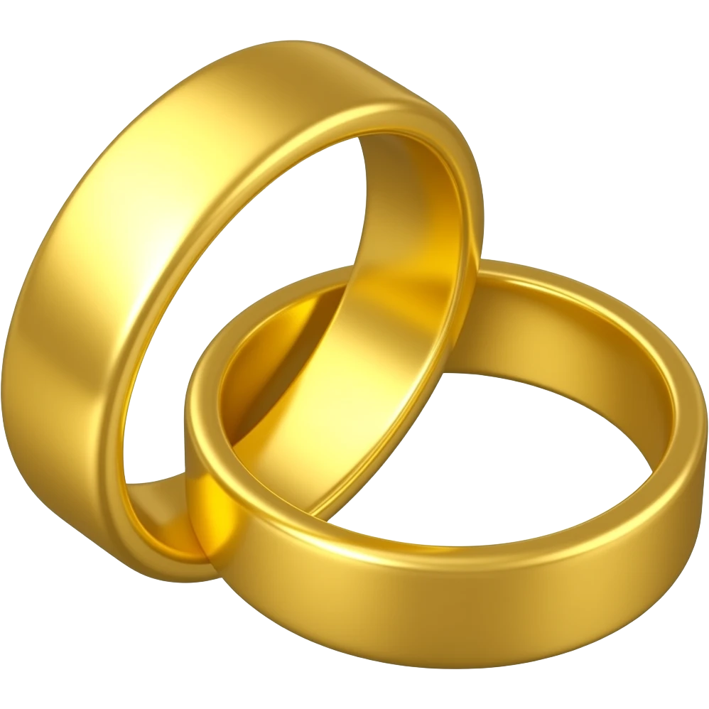 these two rings in yellow gold emoji