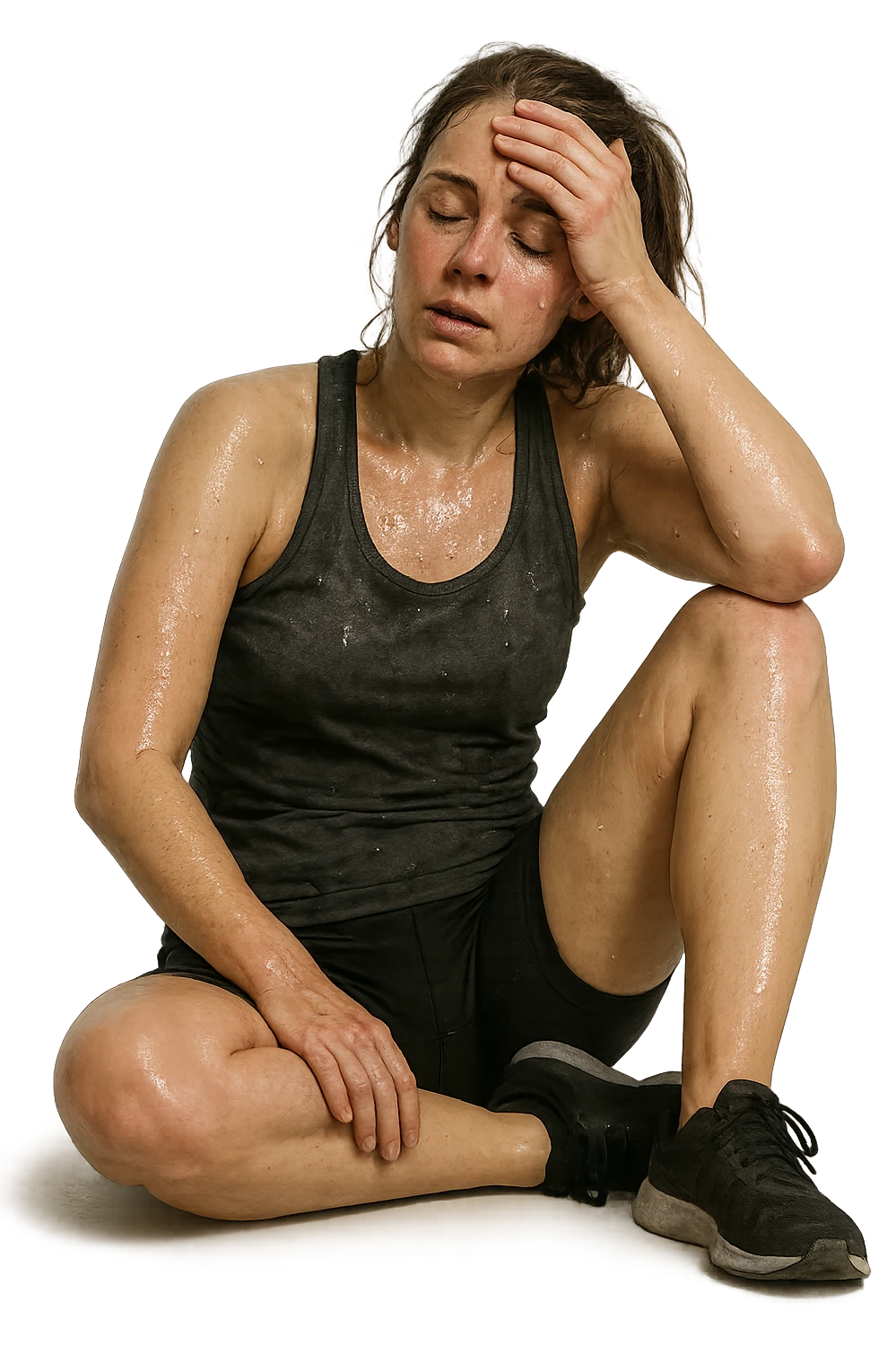 donna molto stanca dopo il workout emoji