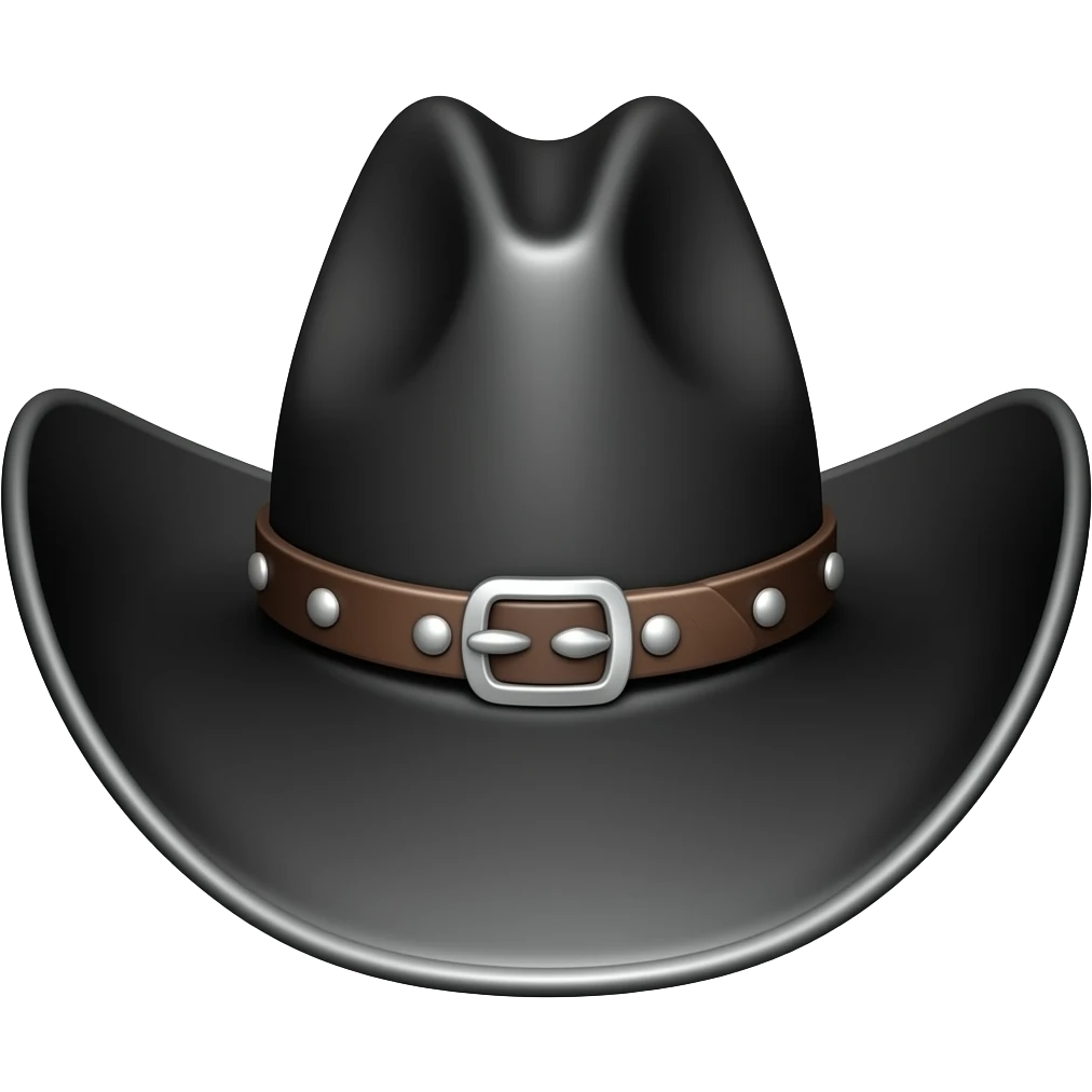 Black Cowboy hat emoji
