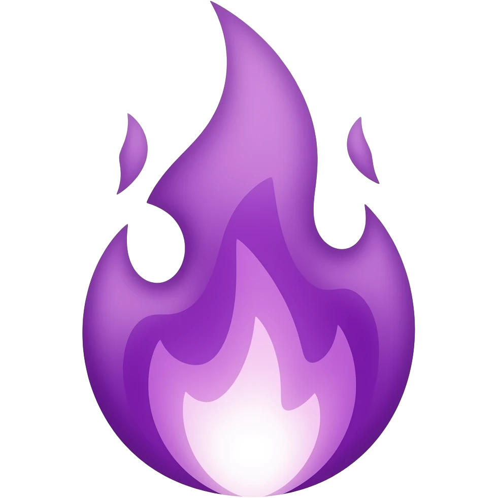 Emoji fuego morado 🔥💜 emoji