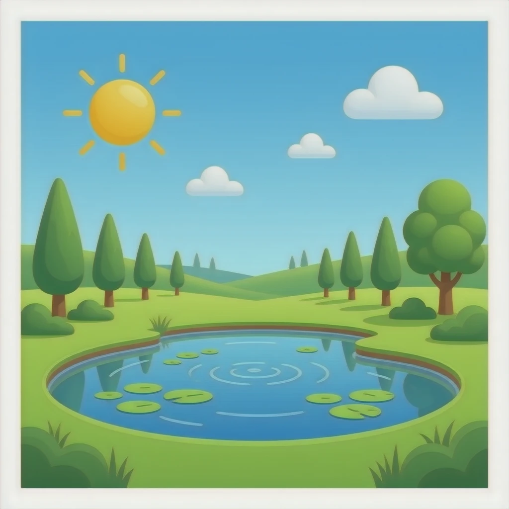 Une marre d’eau verte emoji