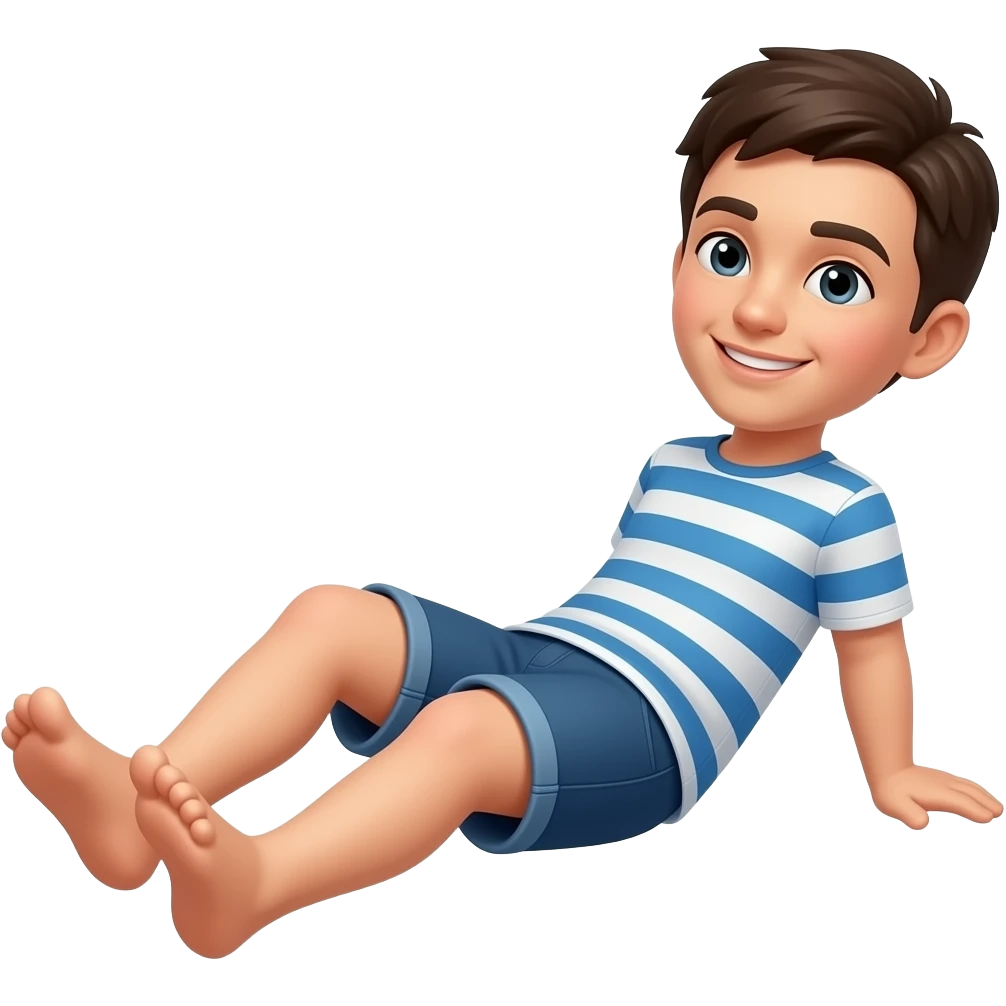 legs in 45 degree, lying emoji