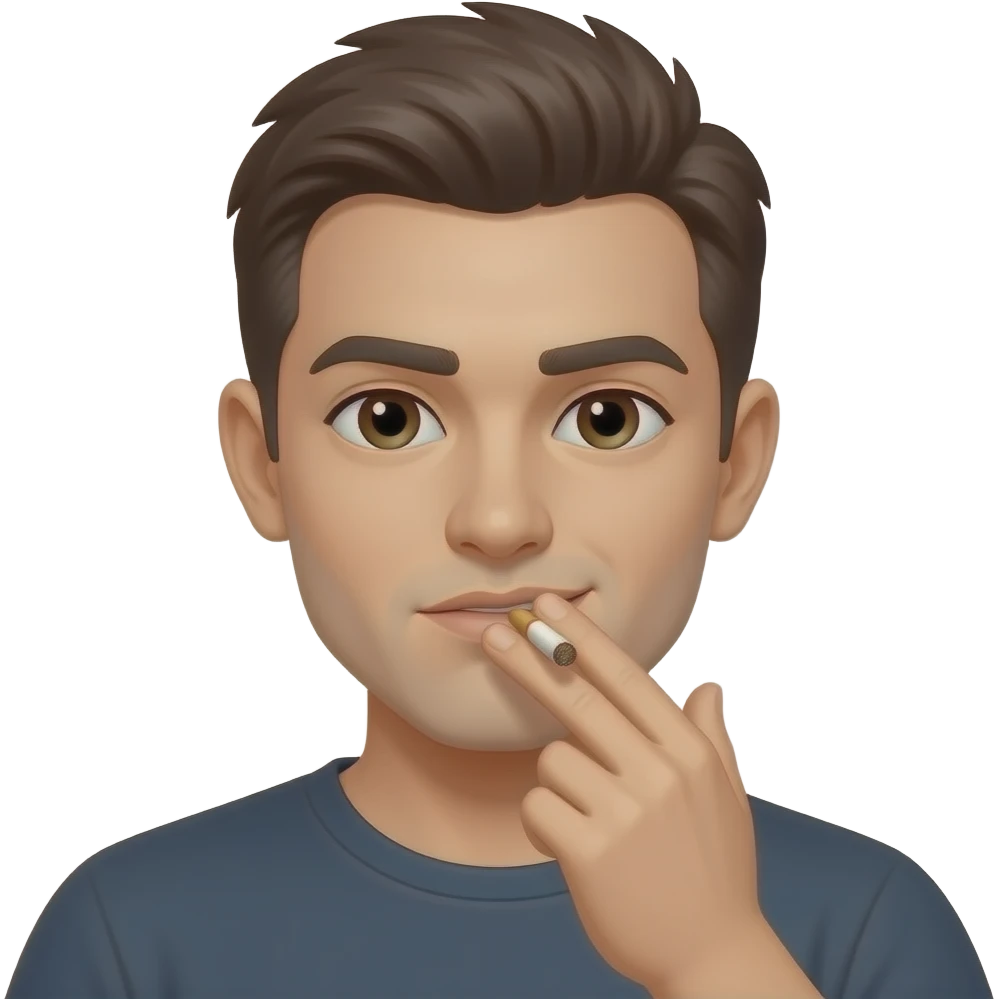 Lighting up a joint emoji emoji