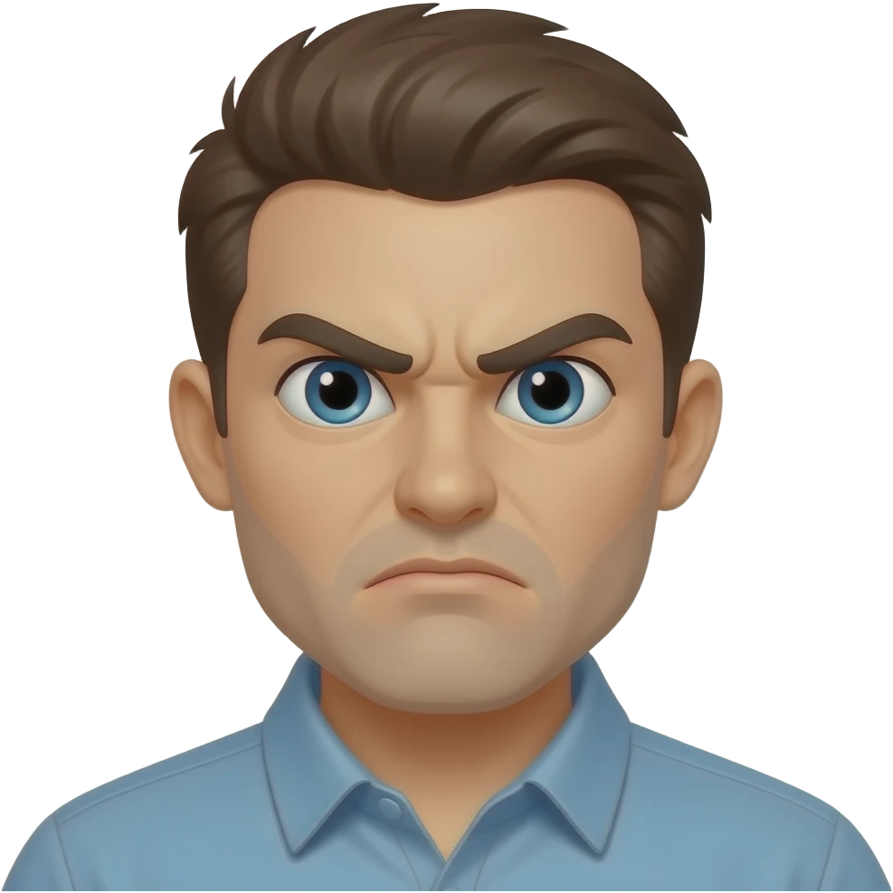 Made his eyes anger emoji
