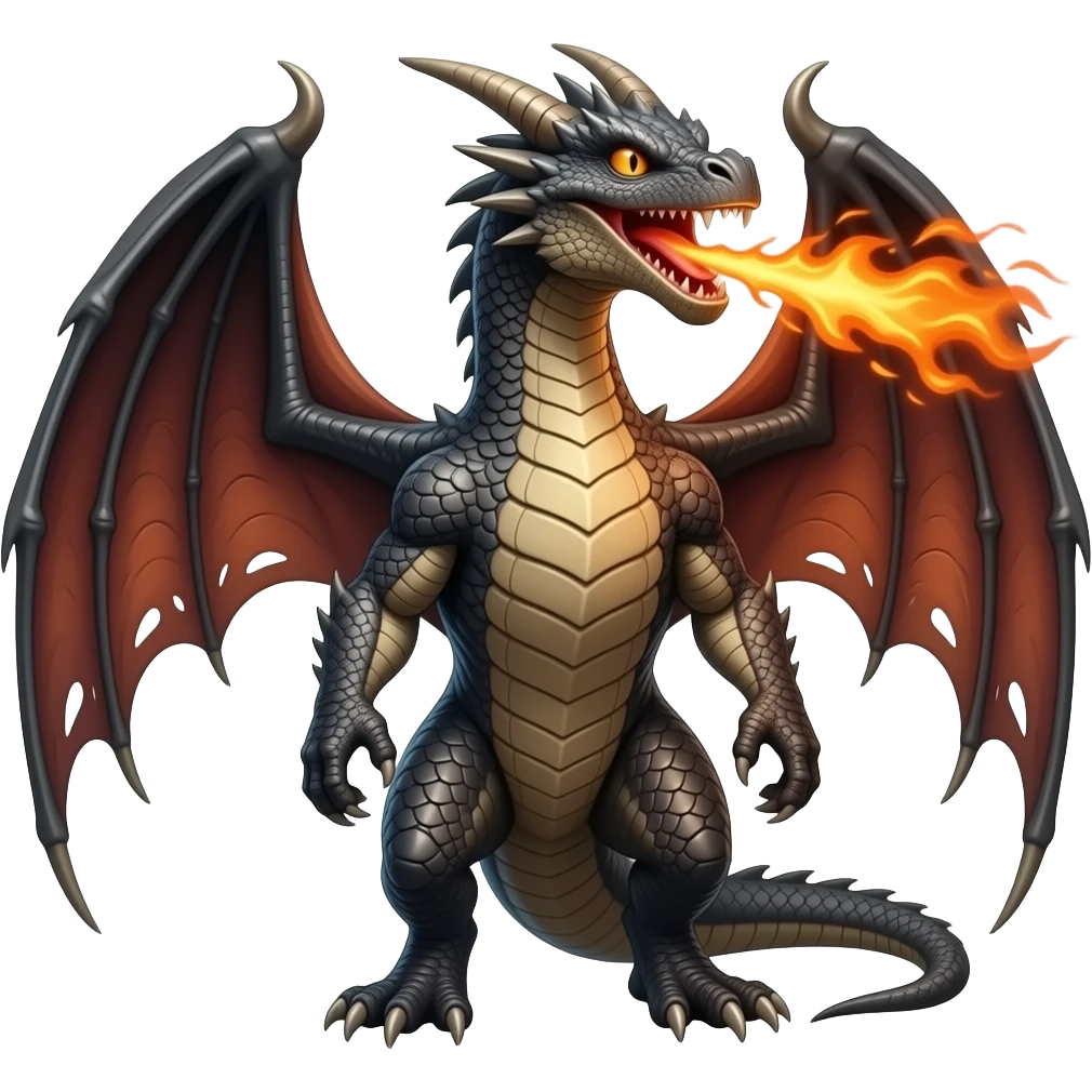 A dragon of game of thrones emoji with more details emoji