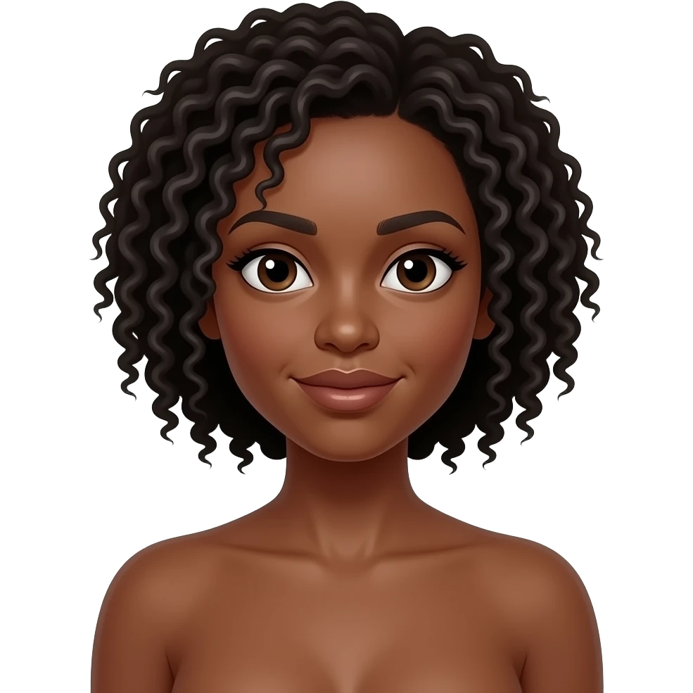 Black woman naked emoji