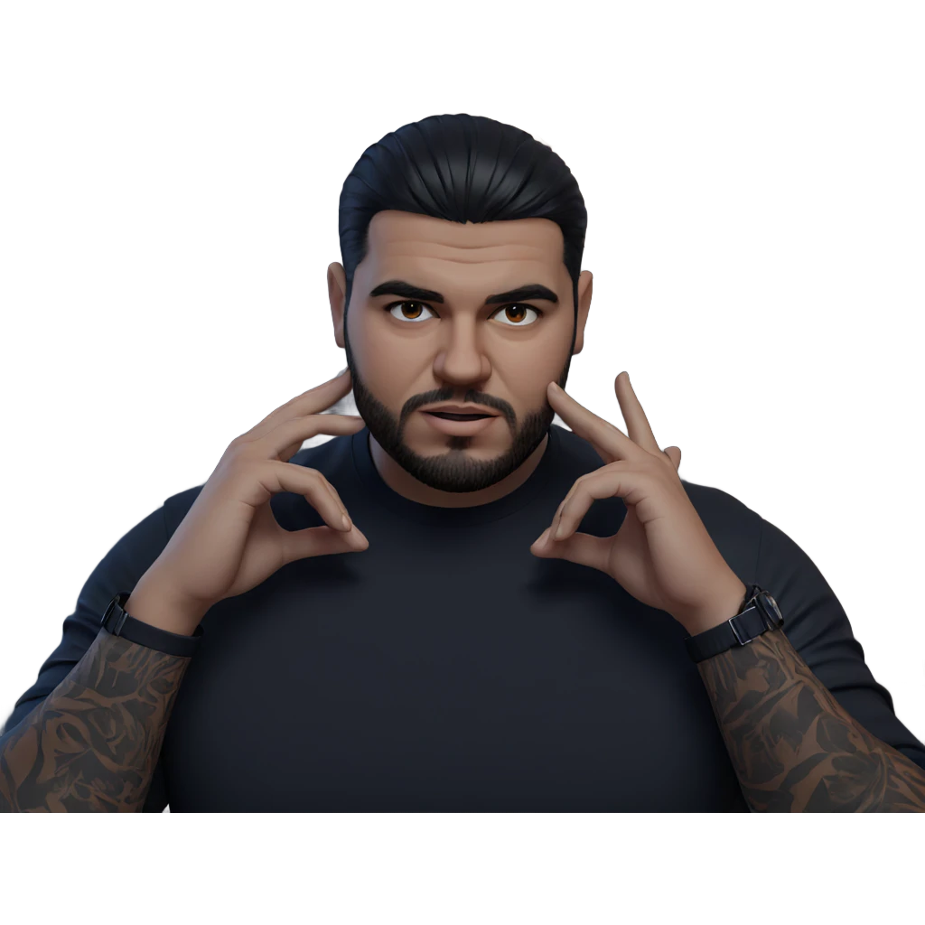 stylish male portrait indoors emoji