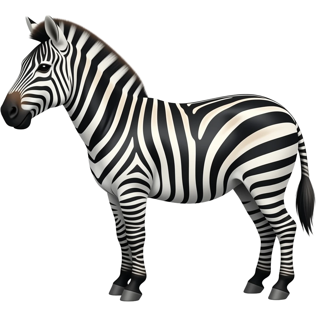 crea una cebra emoji