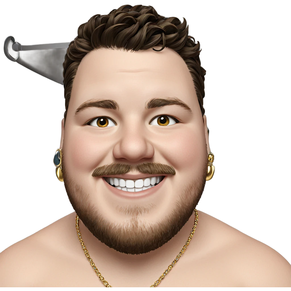 smiling boy with jewelry emoji