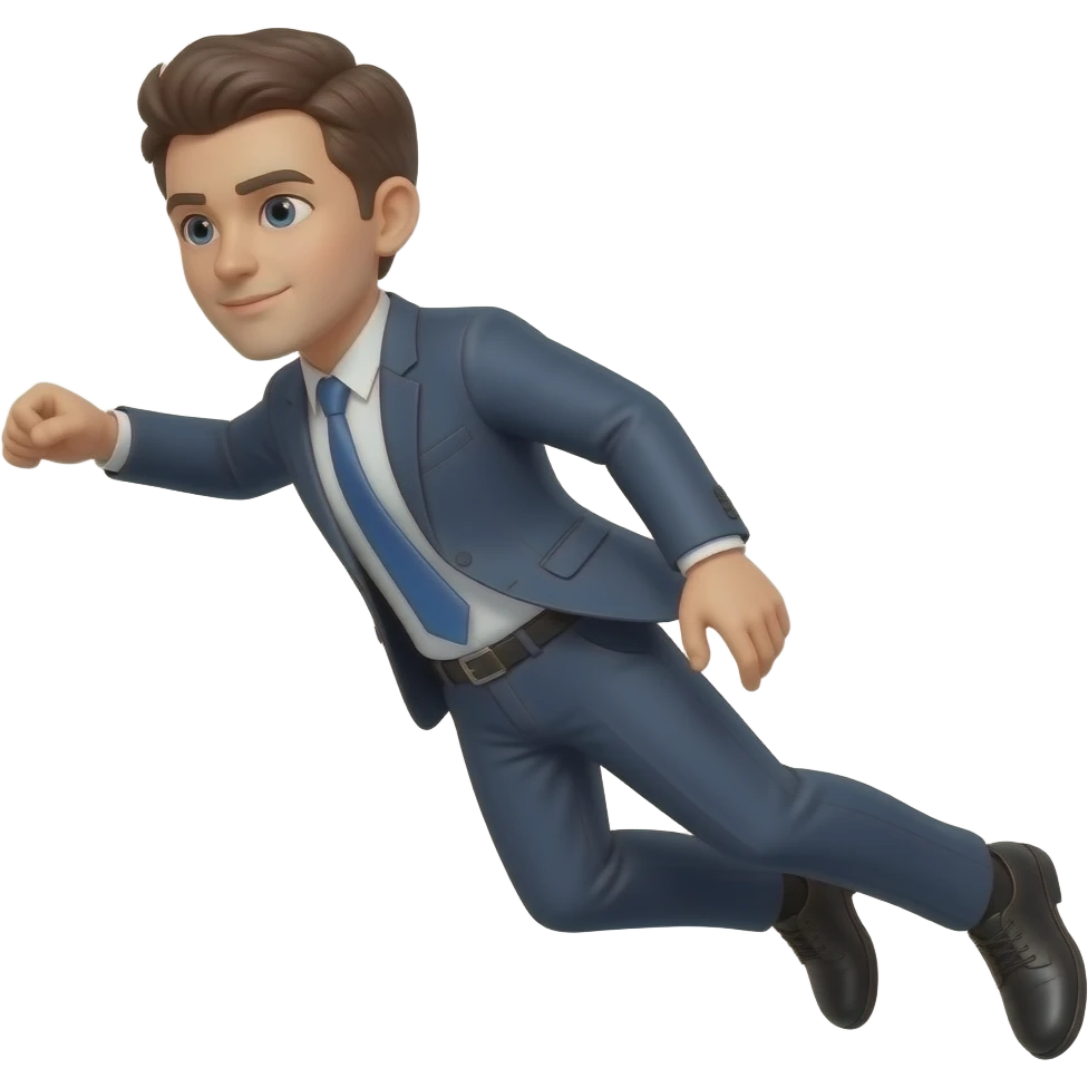 Fly with a suit on emoji