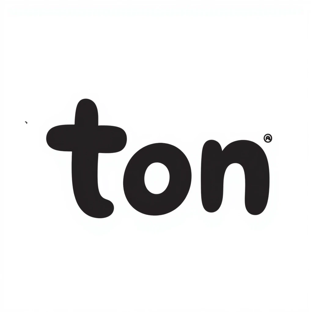 the word 'ton' in a creative hand drawn doodle style icon emoji