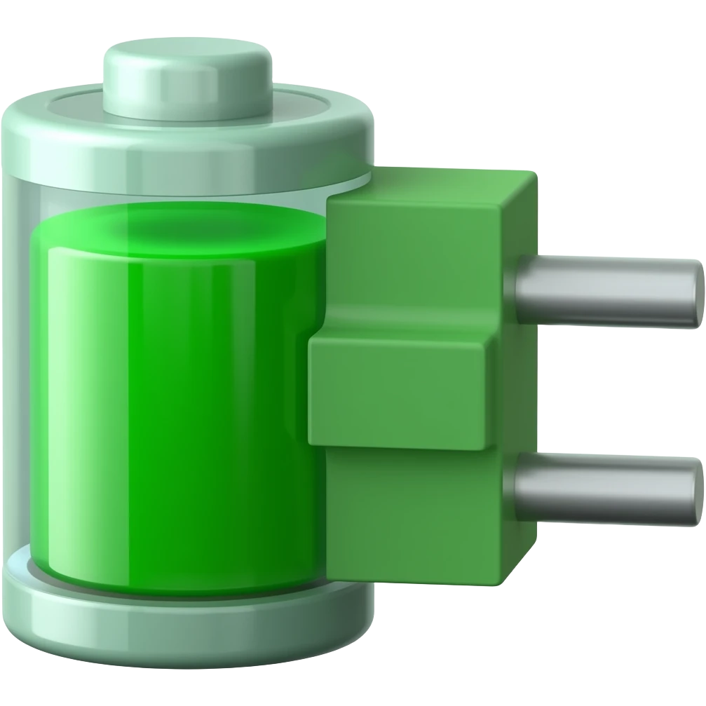 green battery with plug emoji