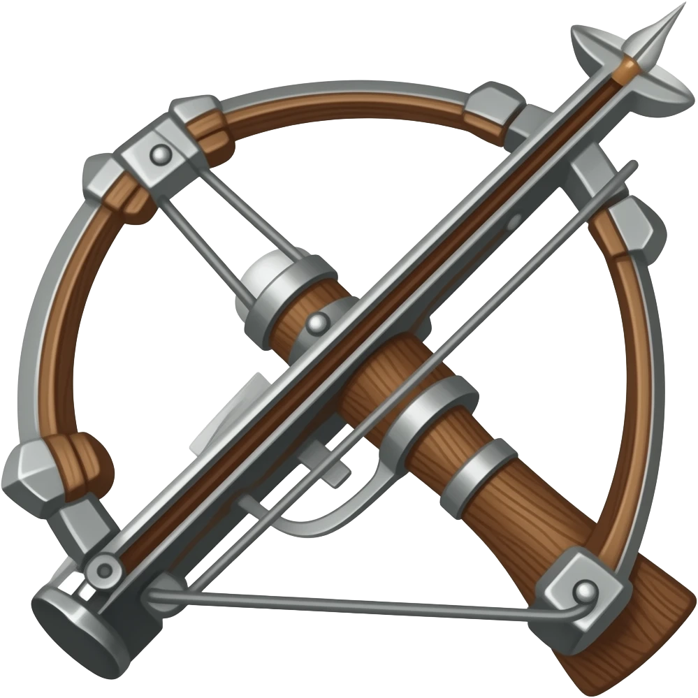 medieval crossbow with a loaded bolt - with no background emoji