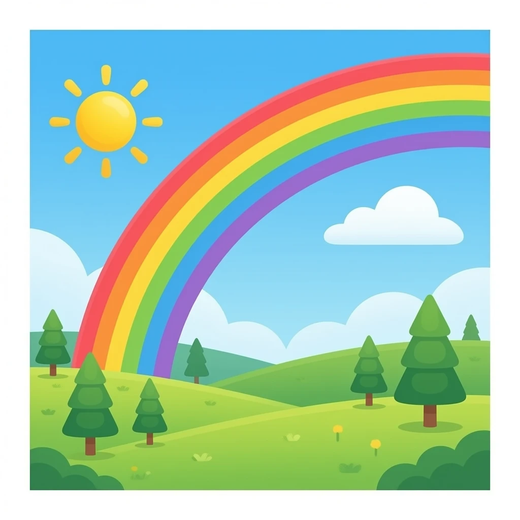 Lisa frank rainbow emoji