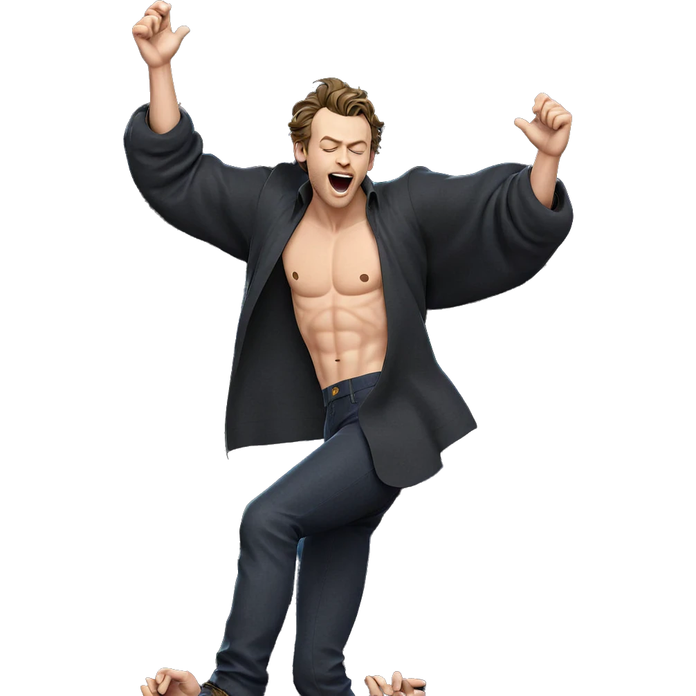 dancing in the crowd fun emoji