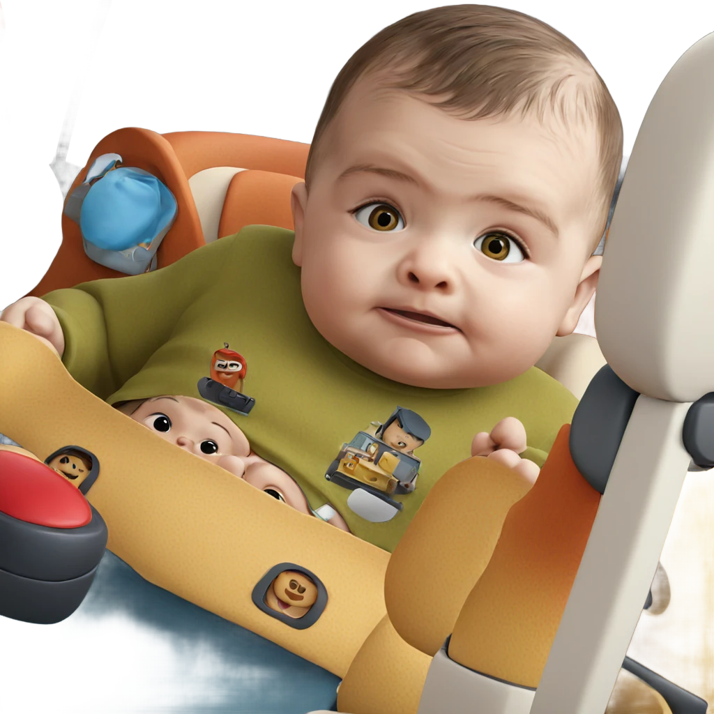 fat baby in vehicle emoji