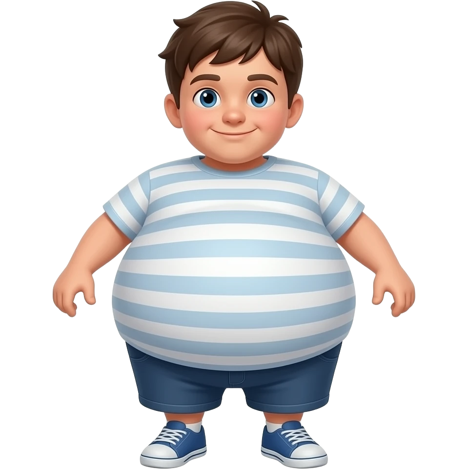 Zrób chłopak 13 latek bardzo ogromnym brzuchem jak ogromny balon emoji