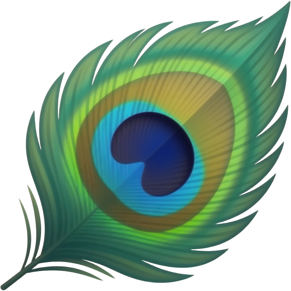 Peacock feather emoji