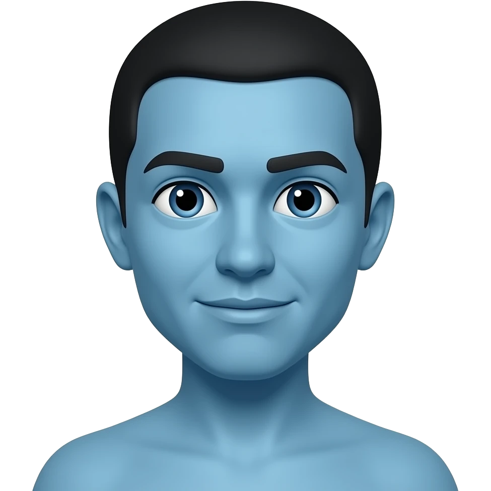 blue skin character emoji