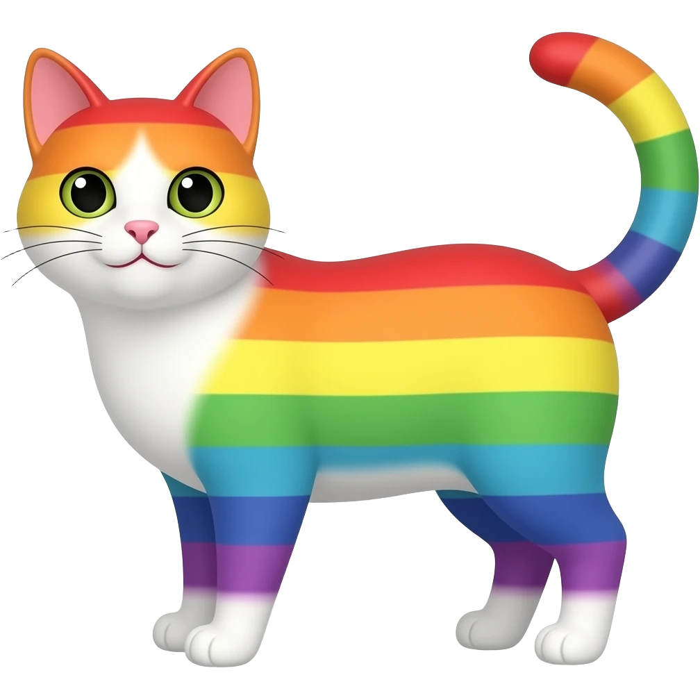 Rainbow cat emoji