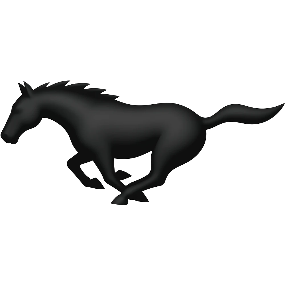 Logo mustang en noir emoji