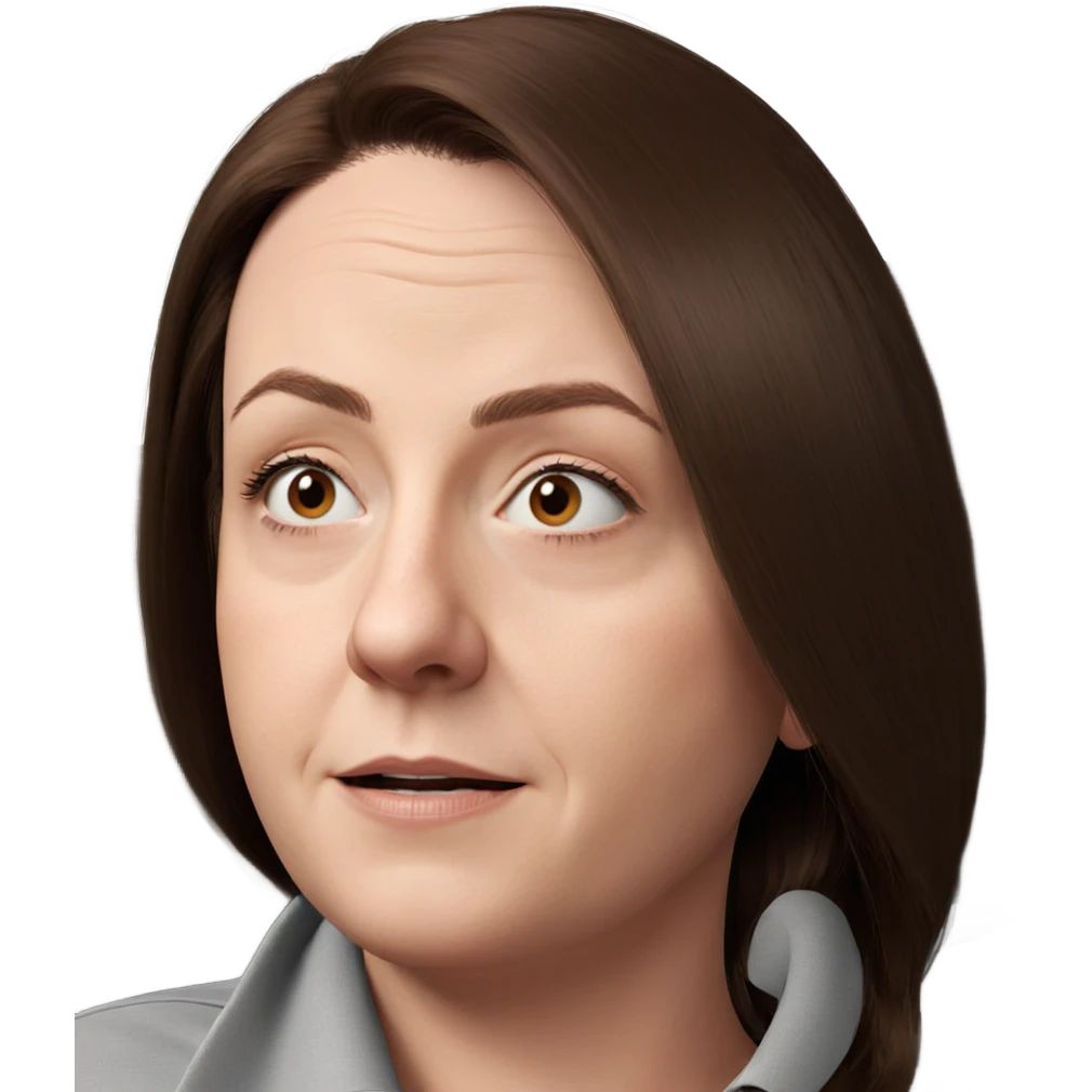 realistic portrait of brown hair emoji