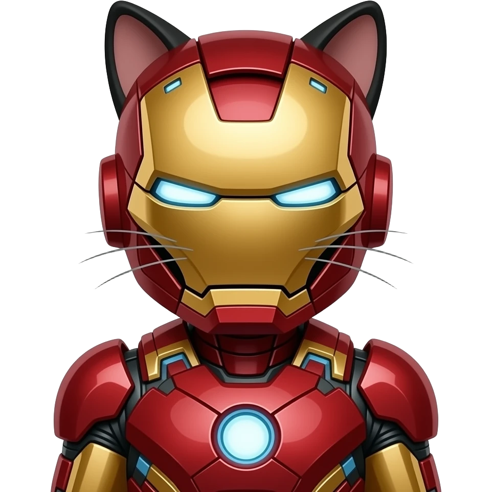 Iron man crossover cat girl emoji