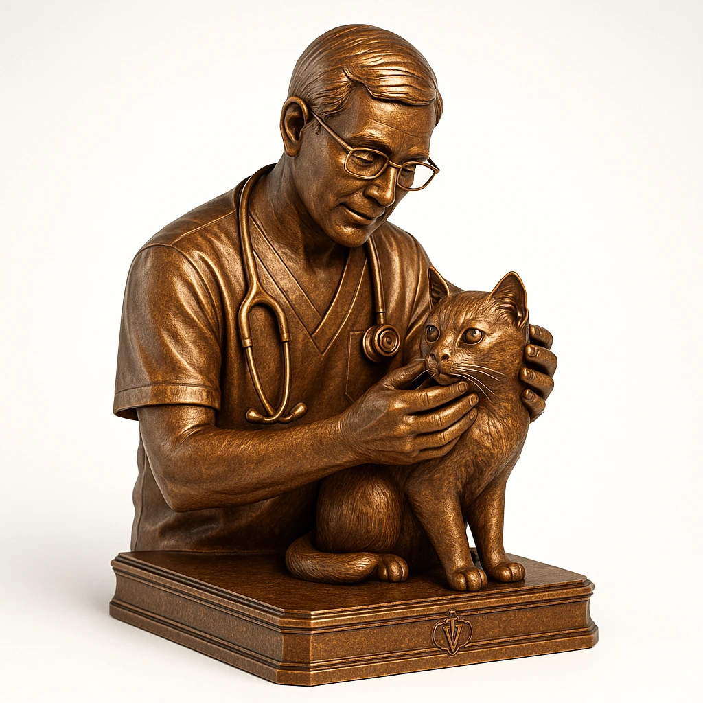 veterinarian examining a cat emoji