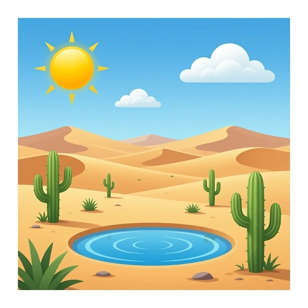 water in the desert emoji