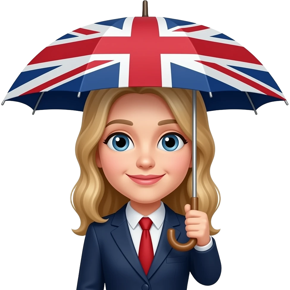 London woman with umbrella emoji