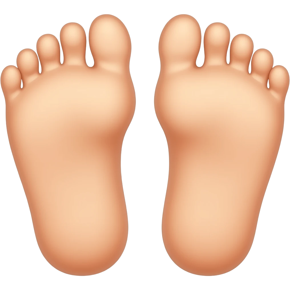 Kids feet with toenails emoji