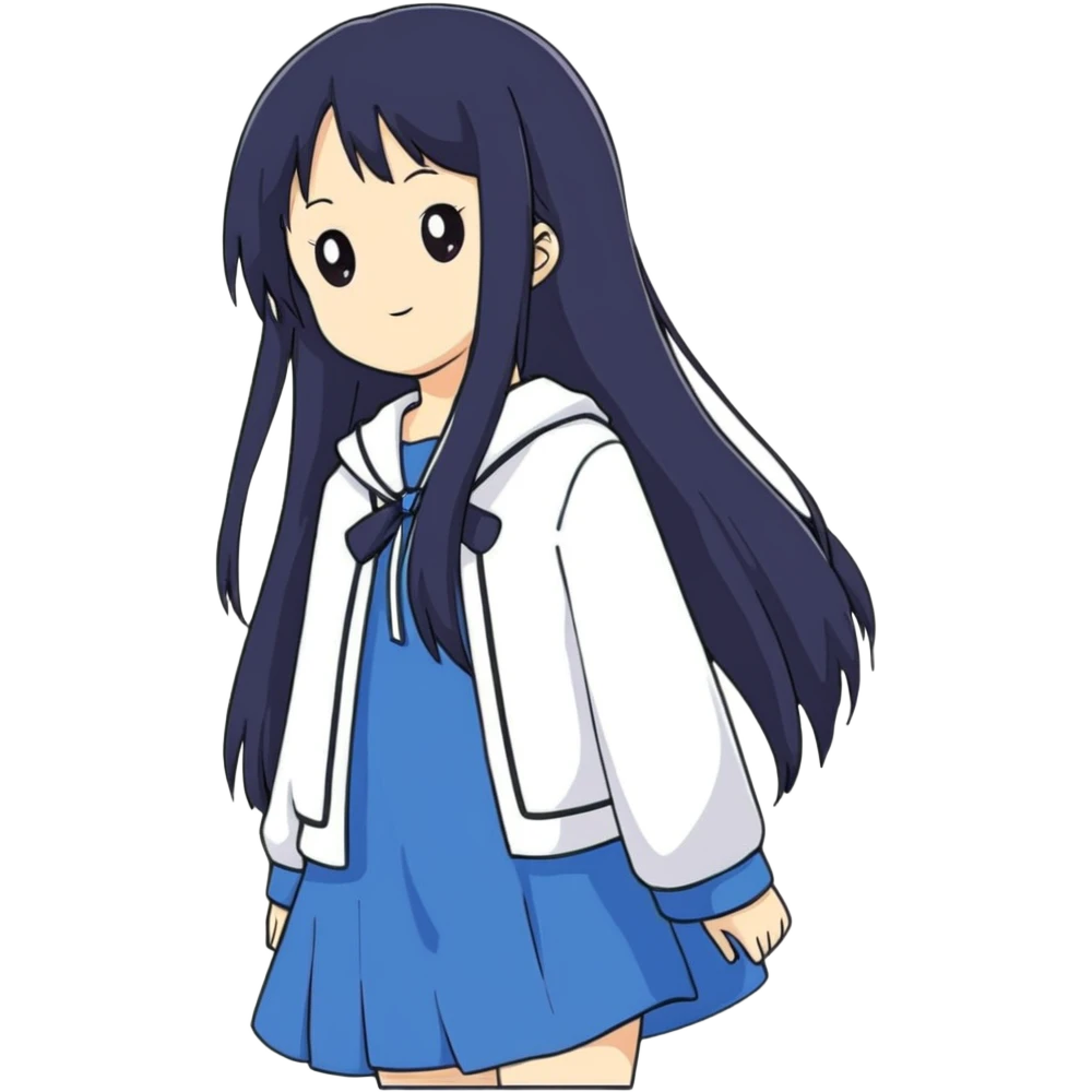 Sawako, anime girl with long black hair emoji
