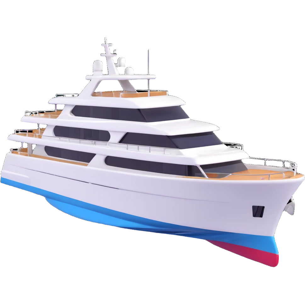 make a 70ft motor yacht facing to the right  emoji