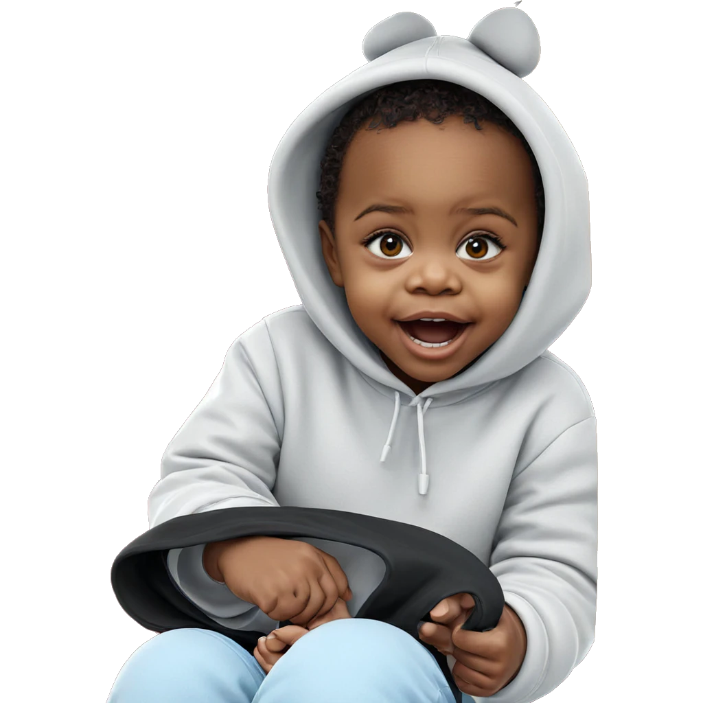 realistic hooded girl portrait emoji