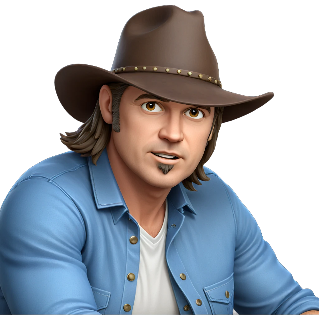 cowboy themed male portrait emoji