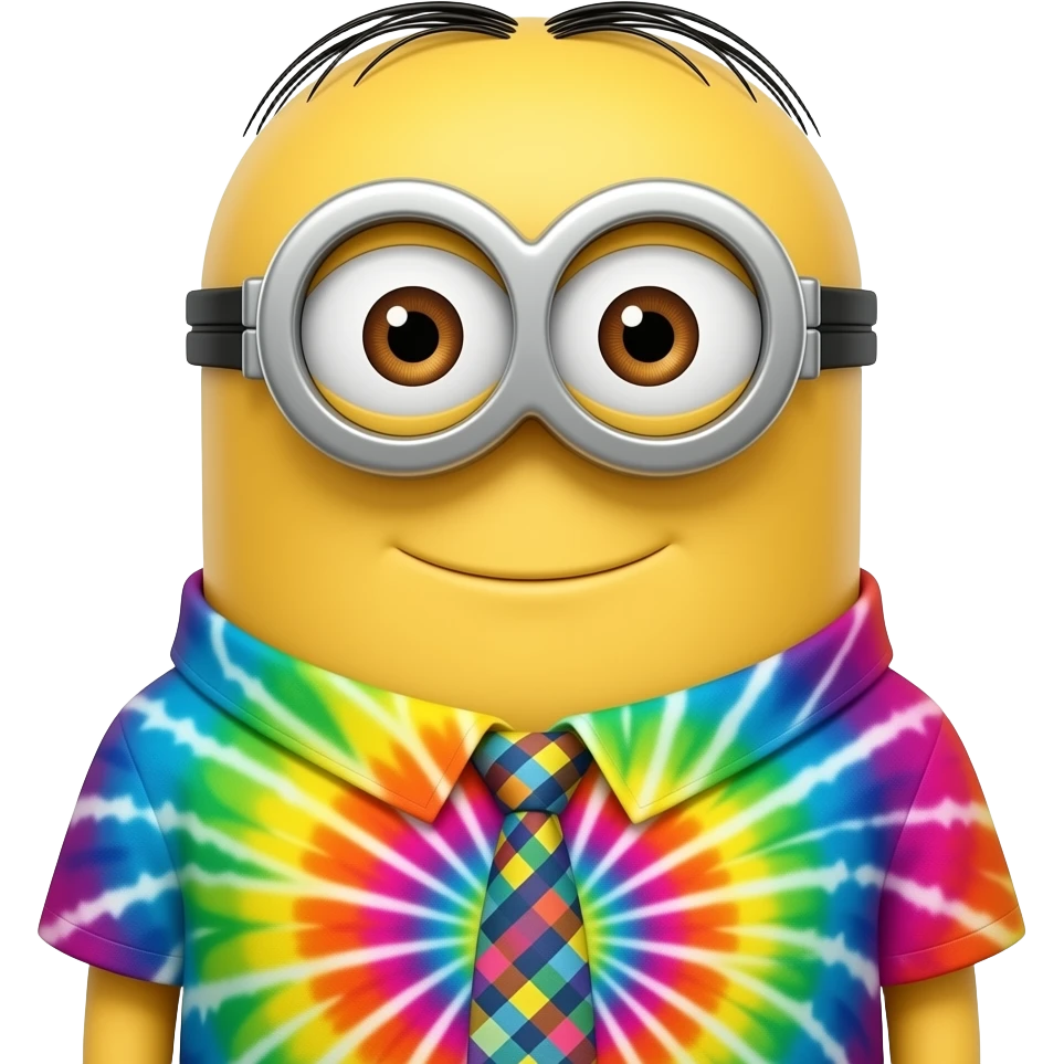 tie dye shirt minion emoji