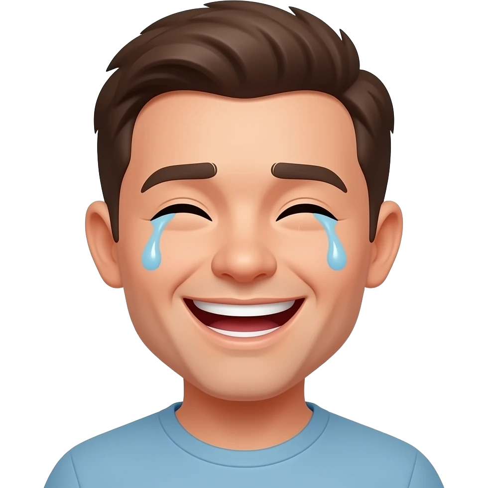Create smile Laughing through tears emoji