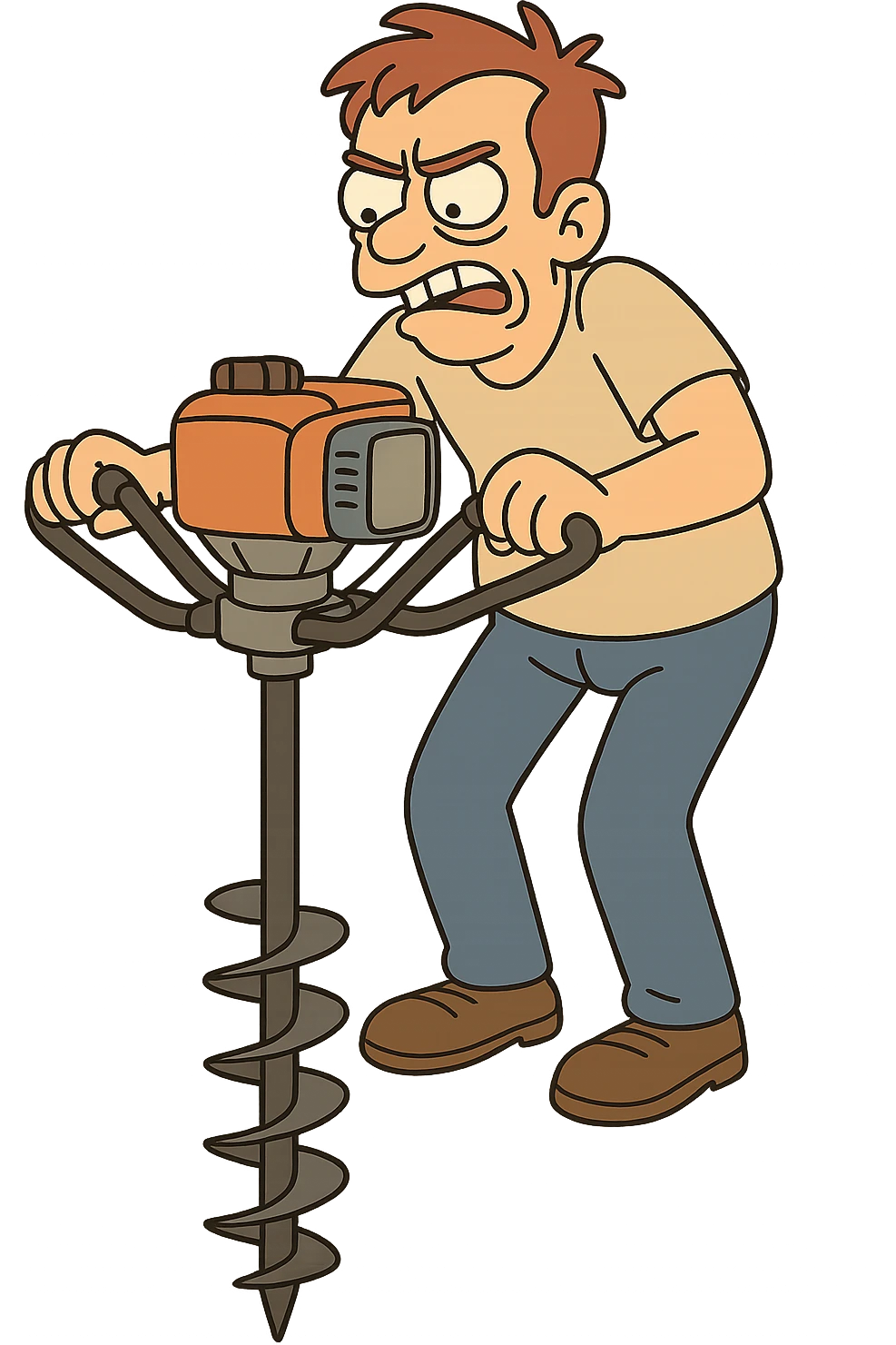 hollow stem auger drilling machine, transparent background emoji