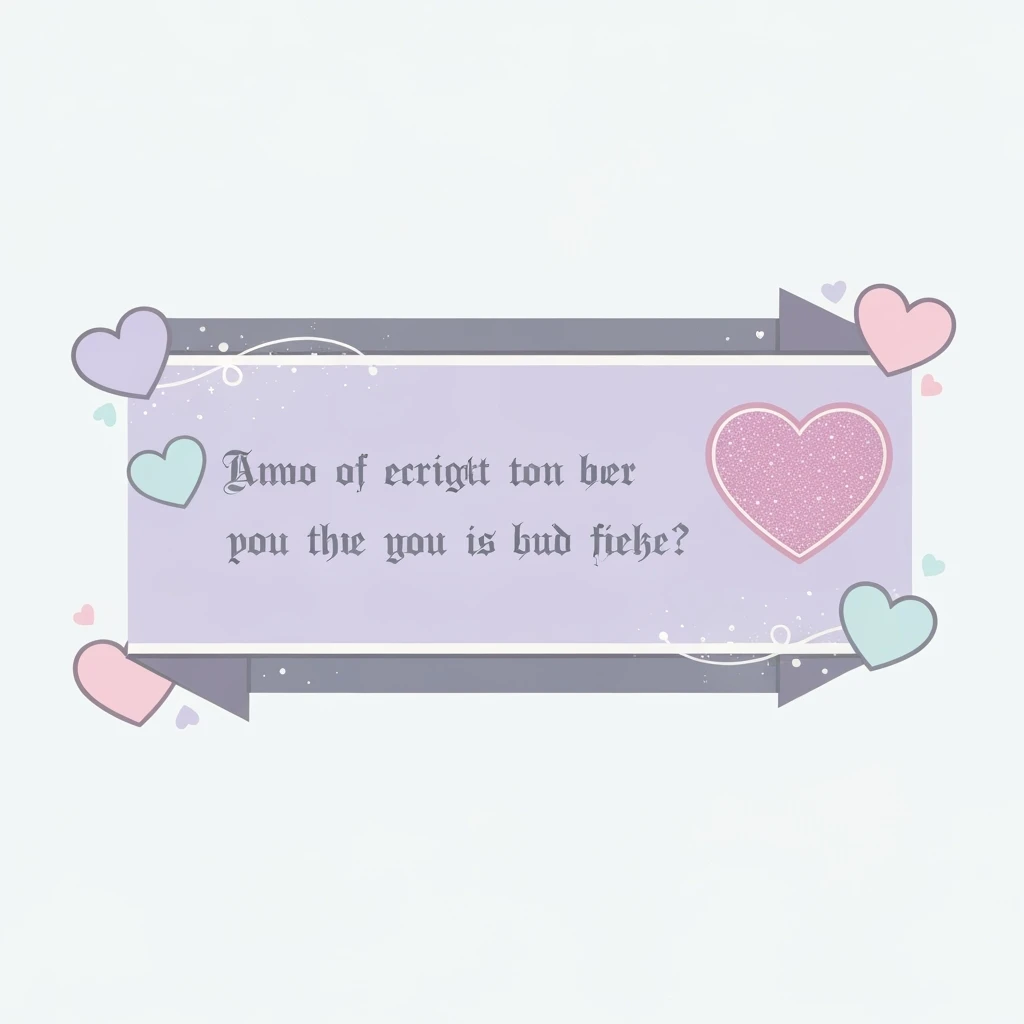 pastel emo banner with a heart accent, cute, expressive, minimal, variation 2 emoji
