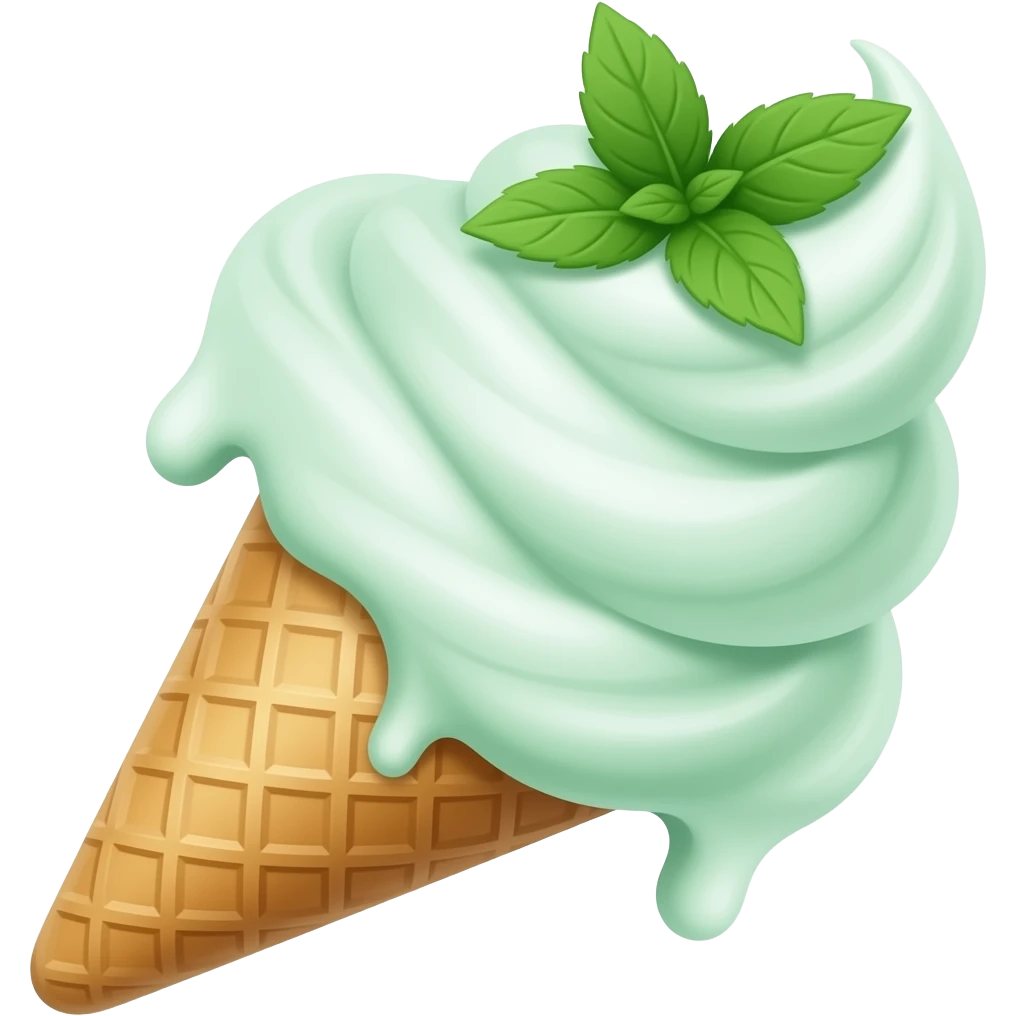 mint bow of ice cream emoji